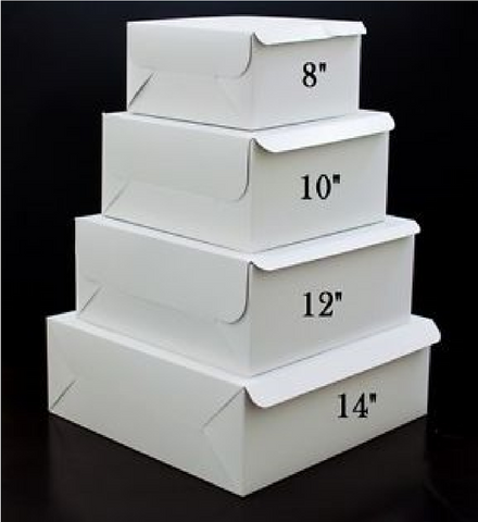 White cake boxes