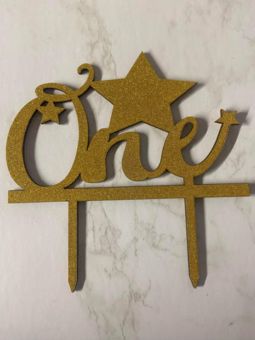 Wood cake toppers